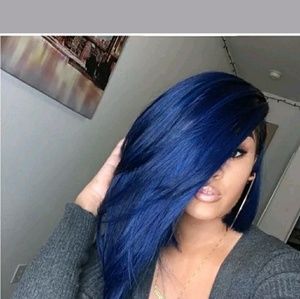 Black and blue ombre wig
